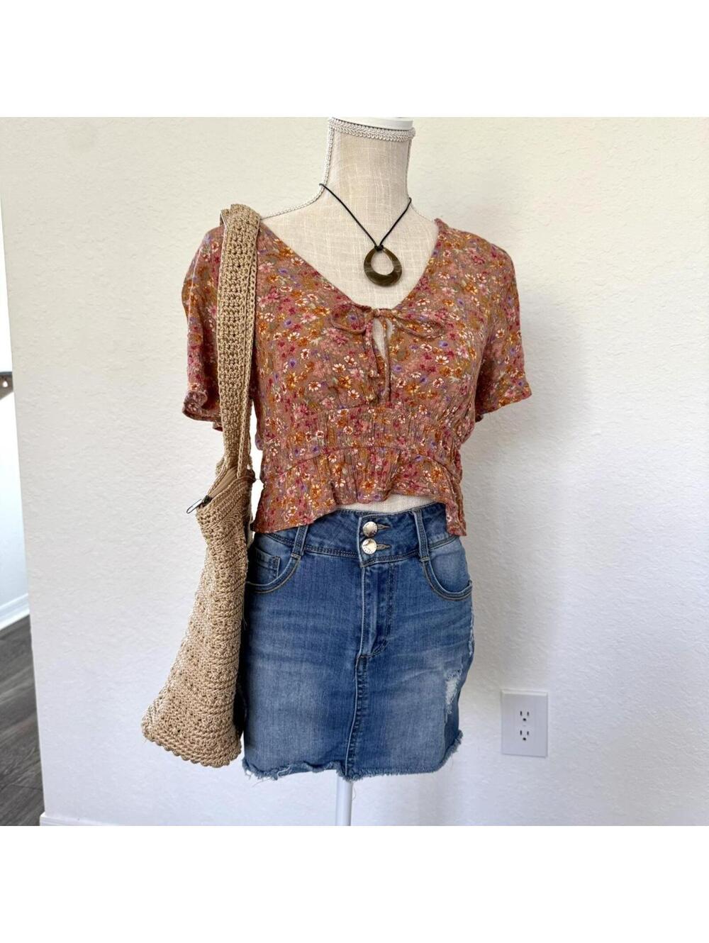 Pink Rose floral blouse